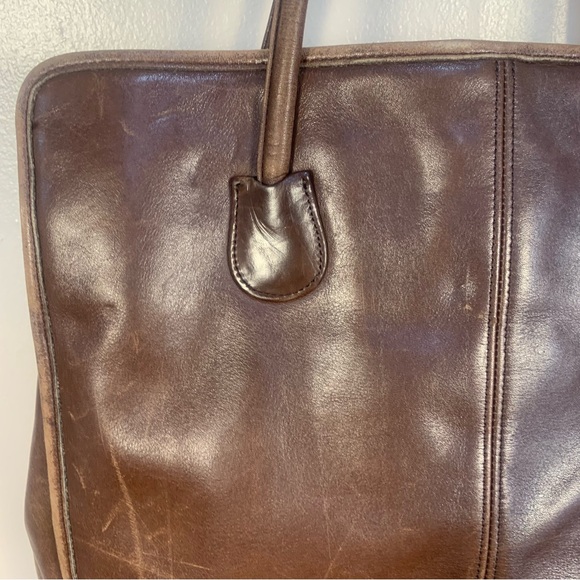 Coach VTG Rare Leather Large Shoulder Tote Bag 7303 USA - Picture 6 of 14